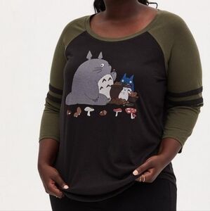 Torrid Her Universe Studio Ghibli My Neighbor Totoro Raglan Top